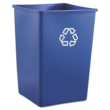 Rubbermaid® Commercial Recycling Container, Square, Plastic, 35 Gal, Blue freeshipping - TVN Wholesale